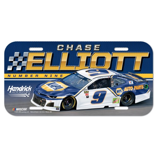 2019 Chase Elliott NAPA plastic license plate