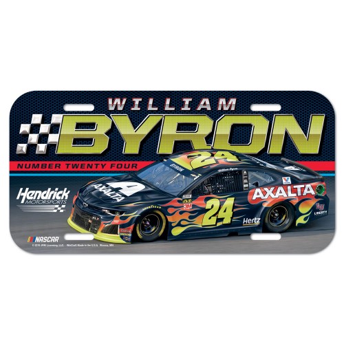 2019 William Byron Axalta plastic license plate