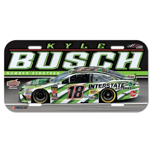 2019 Kyle Busch Interstate Batteries plastic license plate