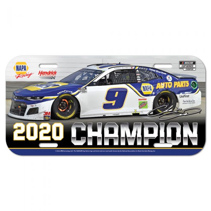 2020 Chase Elliott NAPA "NASCAR Cup Champion" plastic license plate