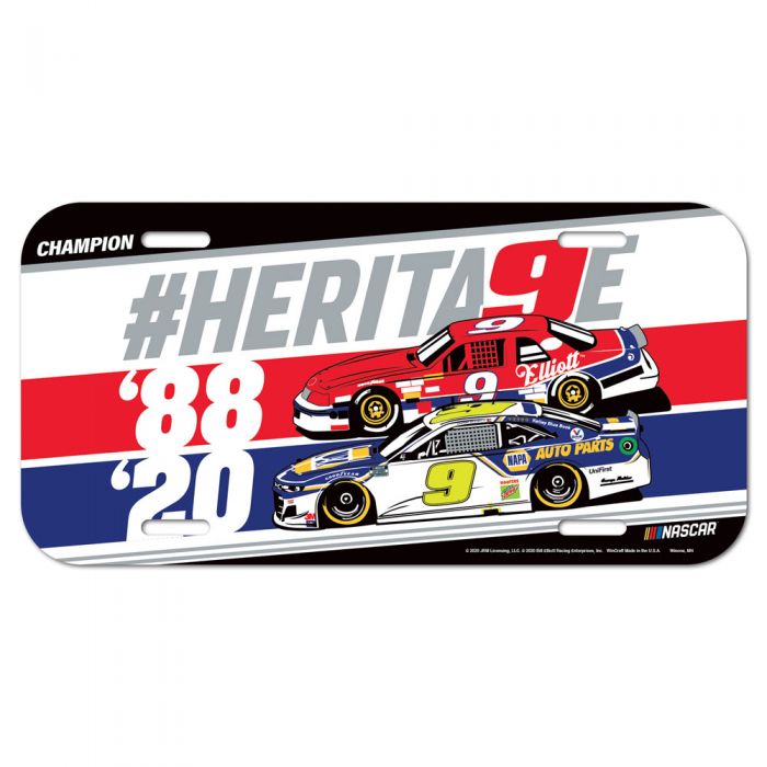 2020 Chase and Bill Elliott "Heritage Champions" license plate