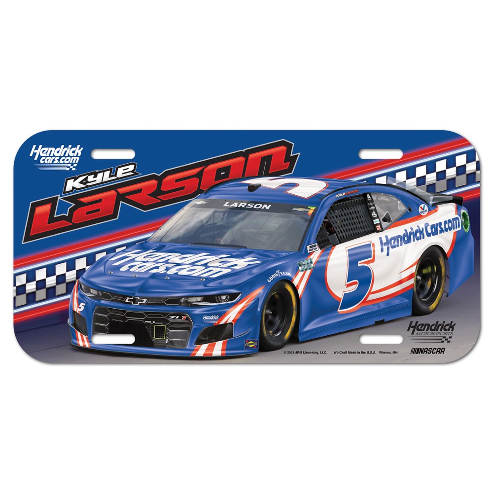 2021 Kyle Larson HendrickCars.com plastic license plate