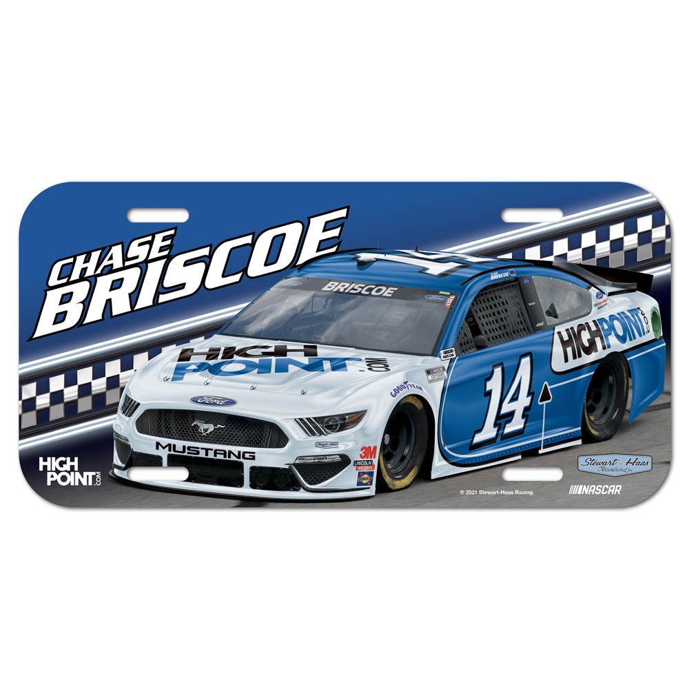 2021 Chase Briscoe High Point plastic license plate