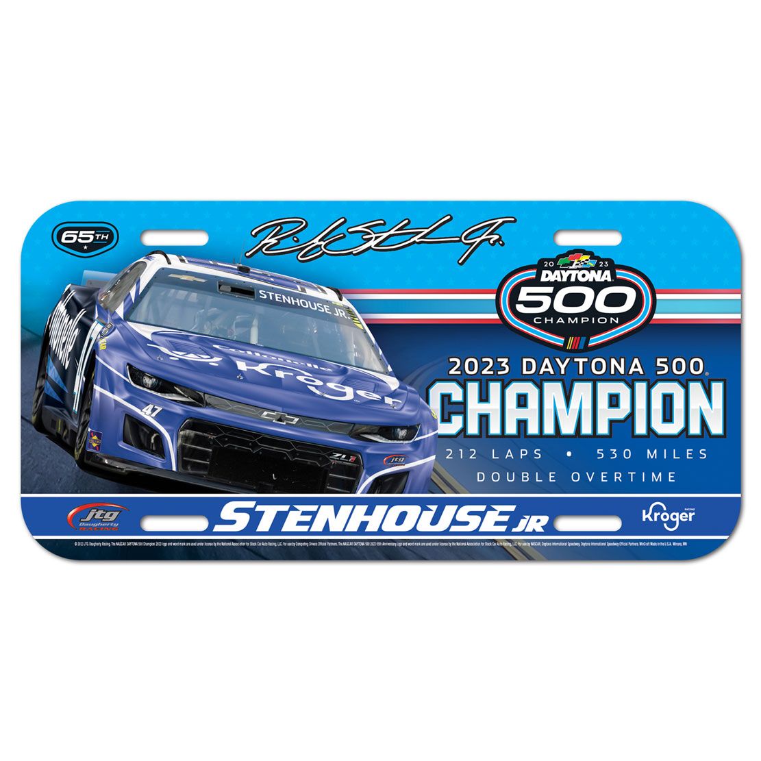 2023 Ricky Stenhouse Jr Kroger Cottonelle "Daytona 500 Win" License Plate