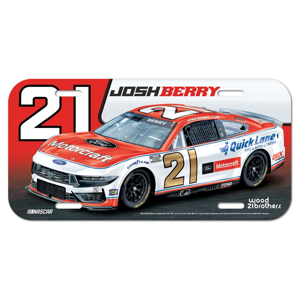 2025 Josh Berry Mototrcraft plastic license plate