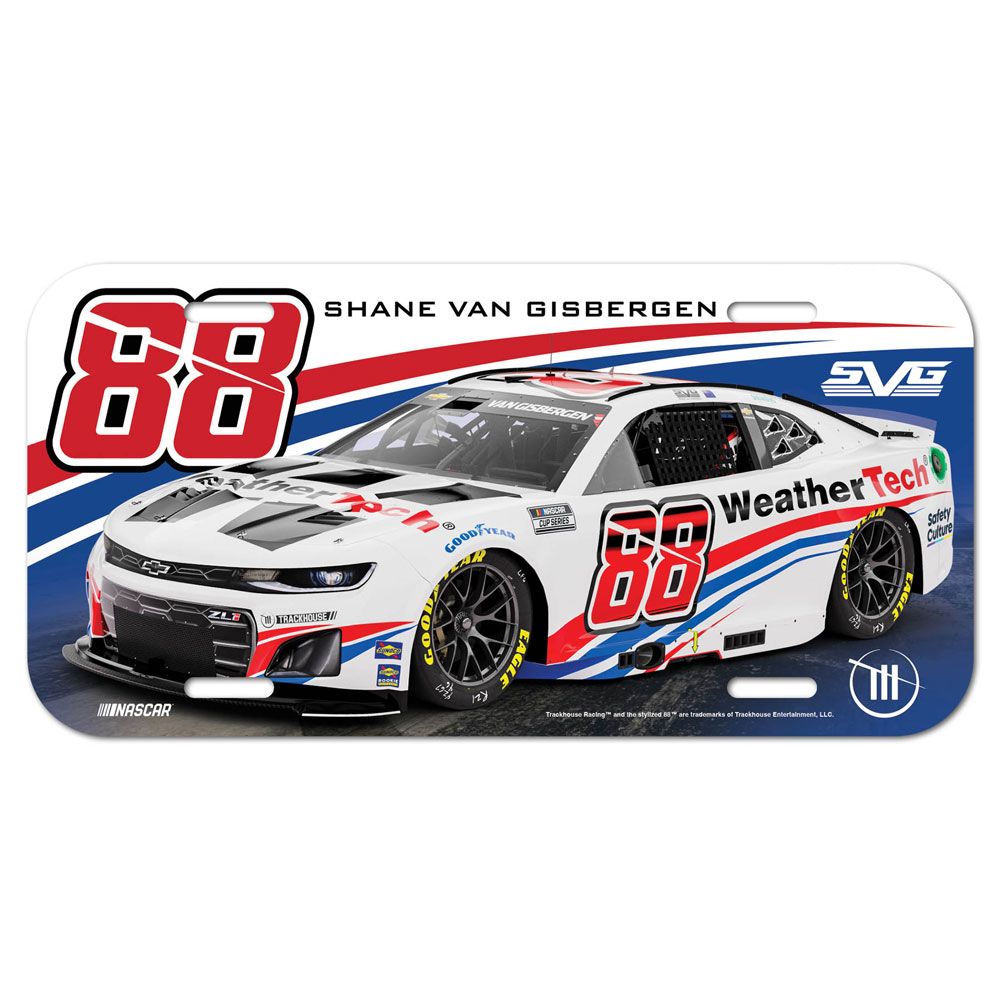 2025 Shane Van Gisbergen Weathertech plastic license plate