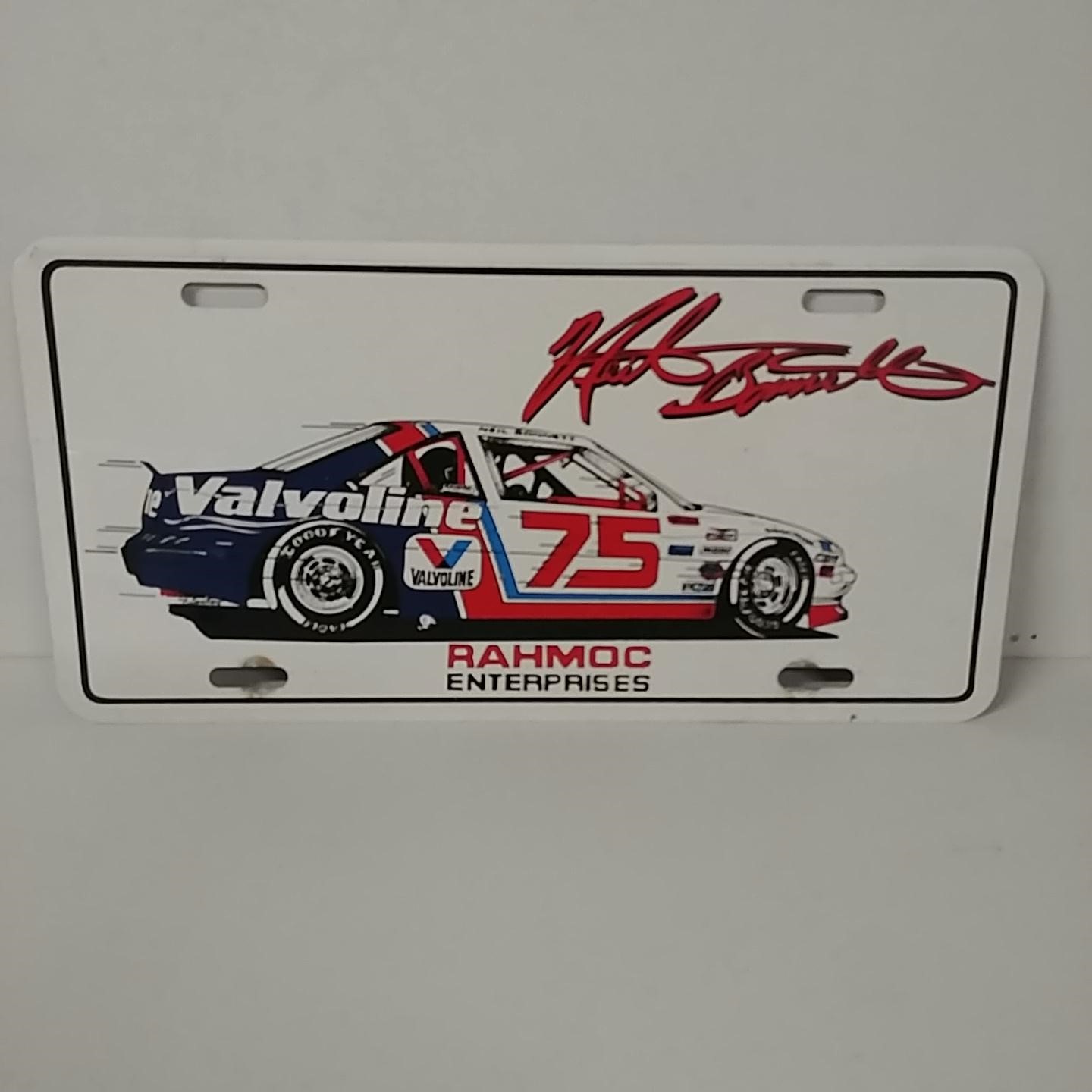 1987 Neil Bonnett Valvoline metal license plate