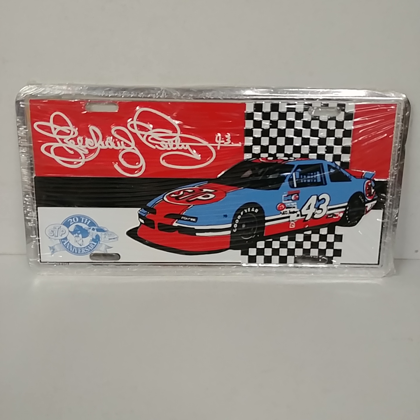 1991 Richard Petty STP "20th Anniversary" metal license plate