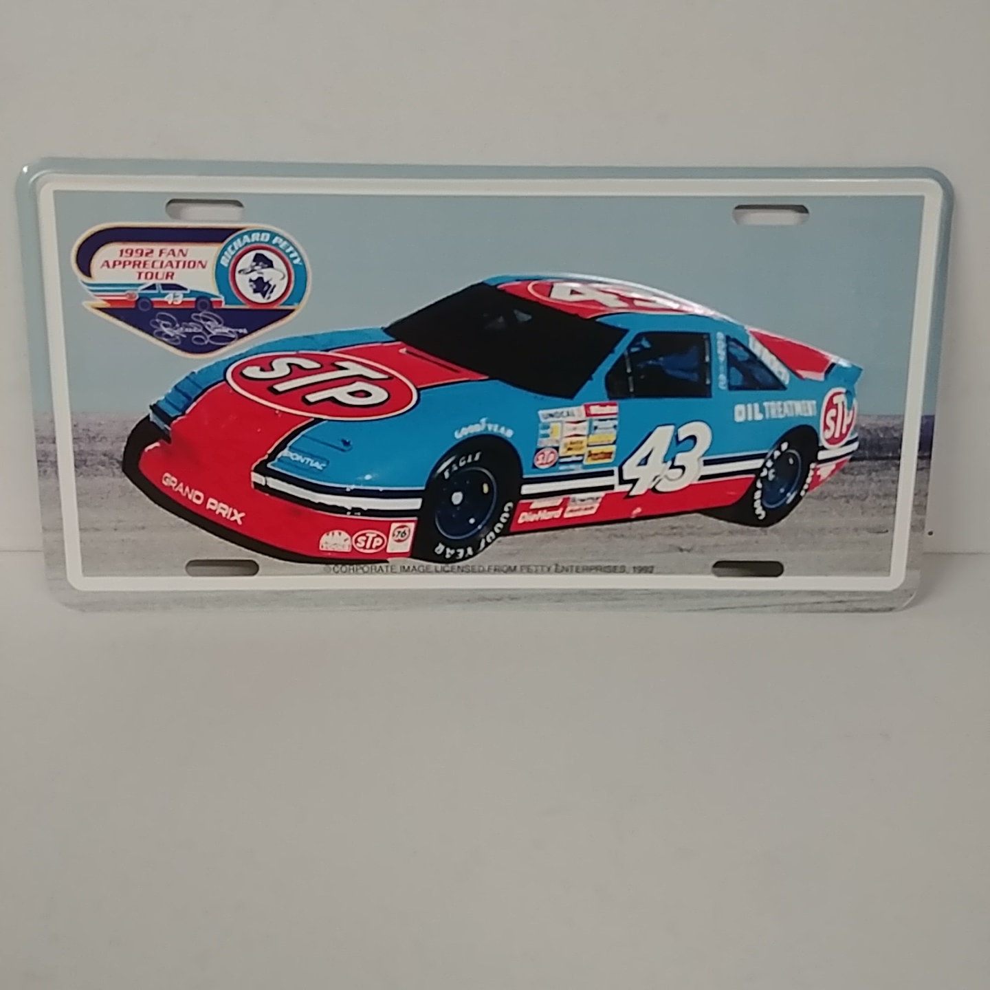 1992 Richard Petty STP Fan Appreciation Tour metal license plate