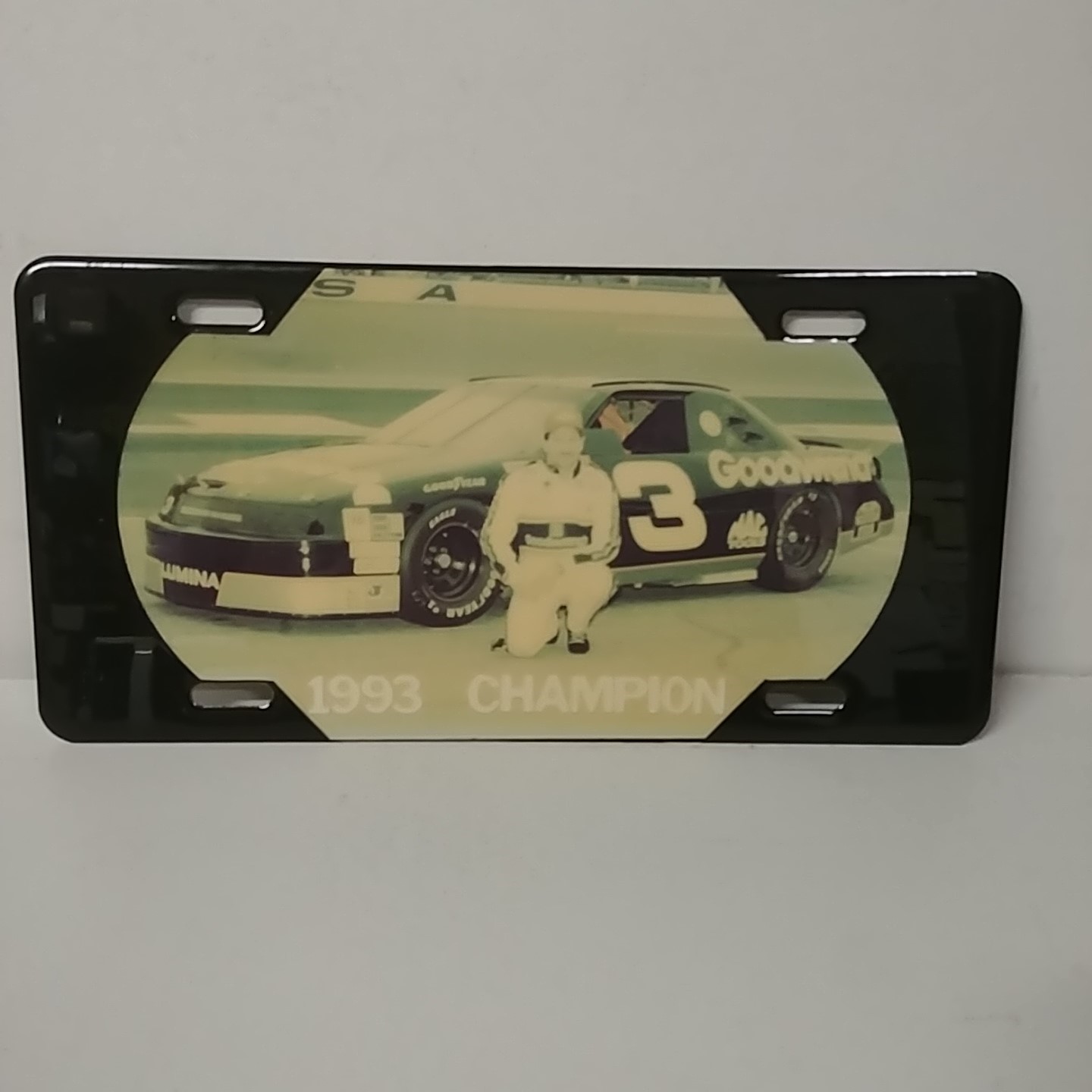 1993 Dale Earnhardt Goodwrench "Winston Cup Champion" plastic license plate