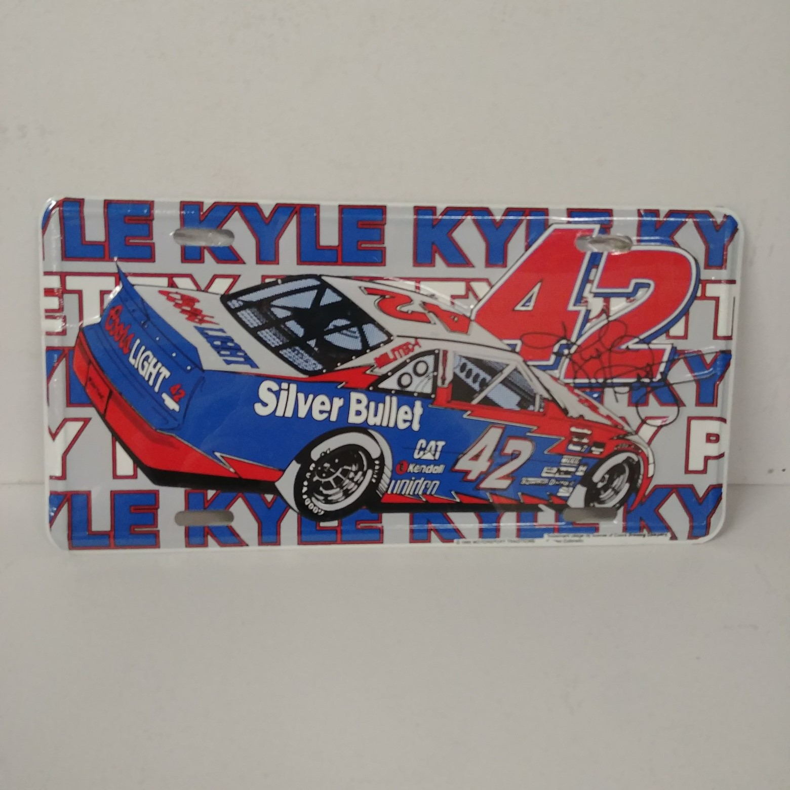 1995 Kyle Petty Coors Light metal license plate