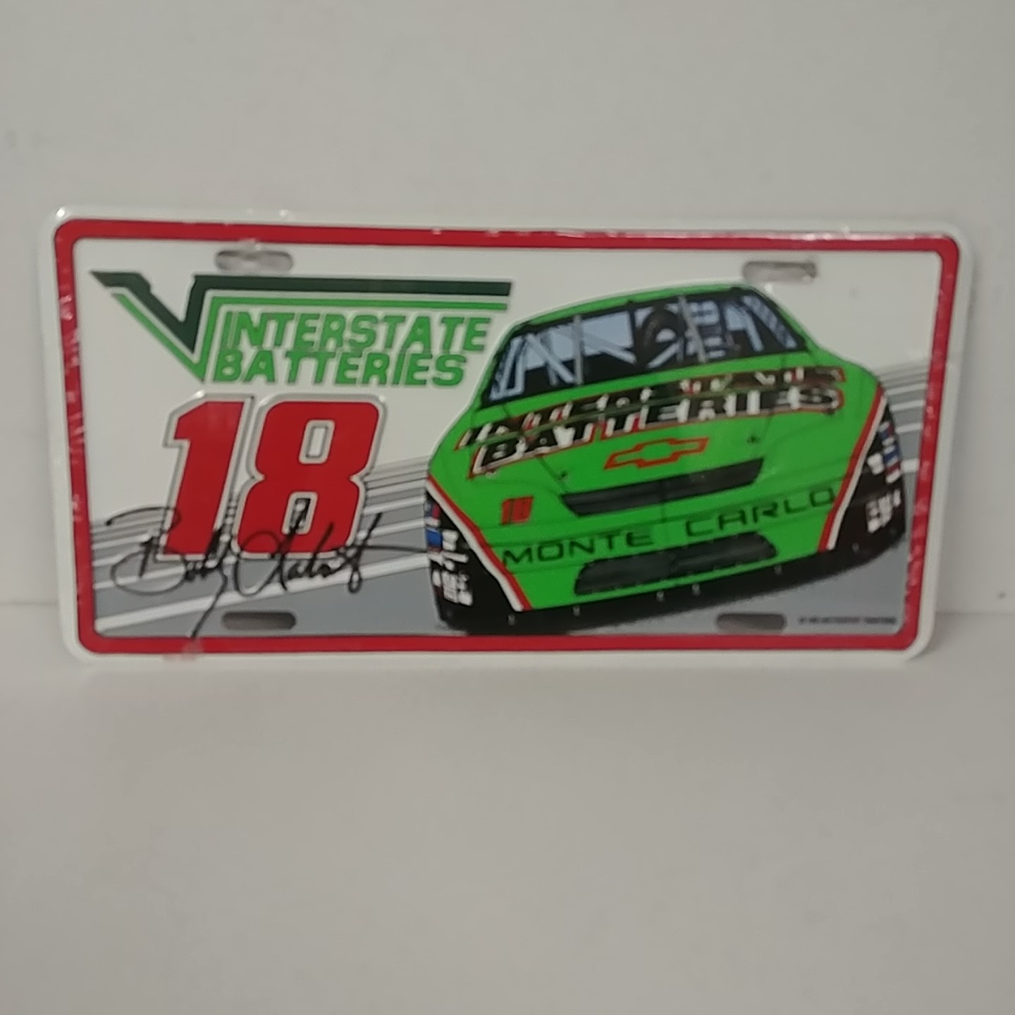 1995 Bobby Labonte Interstate Batteries metal license plate