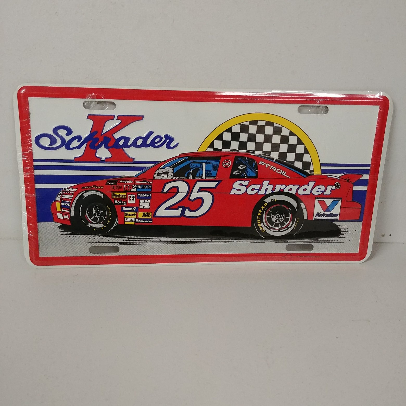 1995 Ken Schrader Budweiser (Schrader) metal license plate