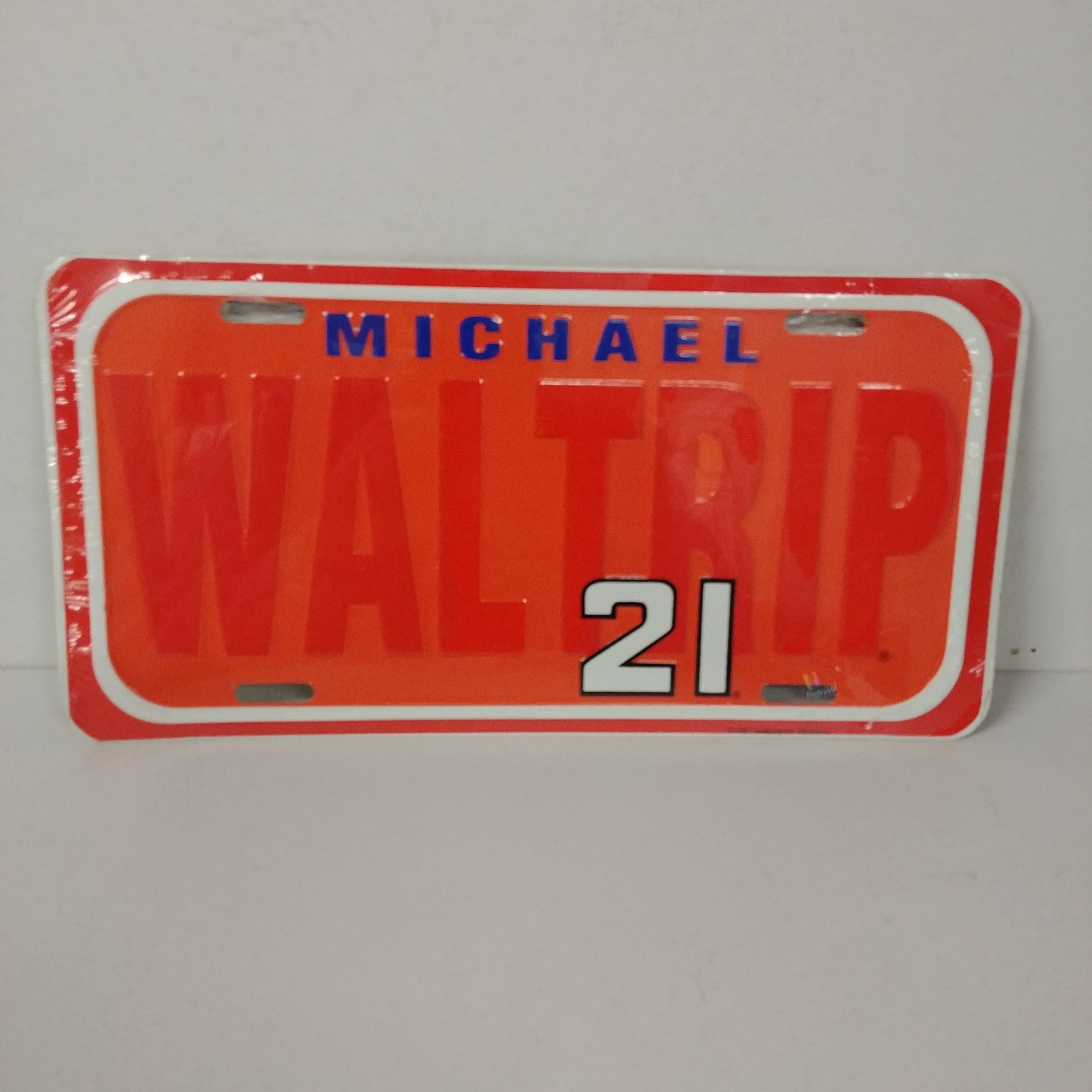 1997 Michael Waltrip Motorcraft "Big Waltrip" metal license plate
