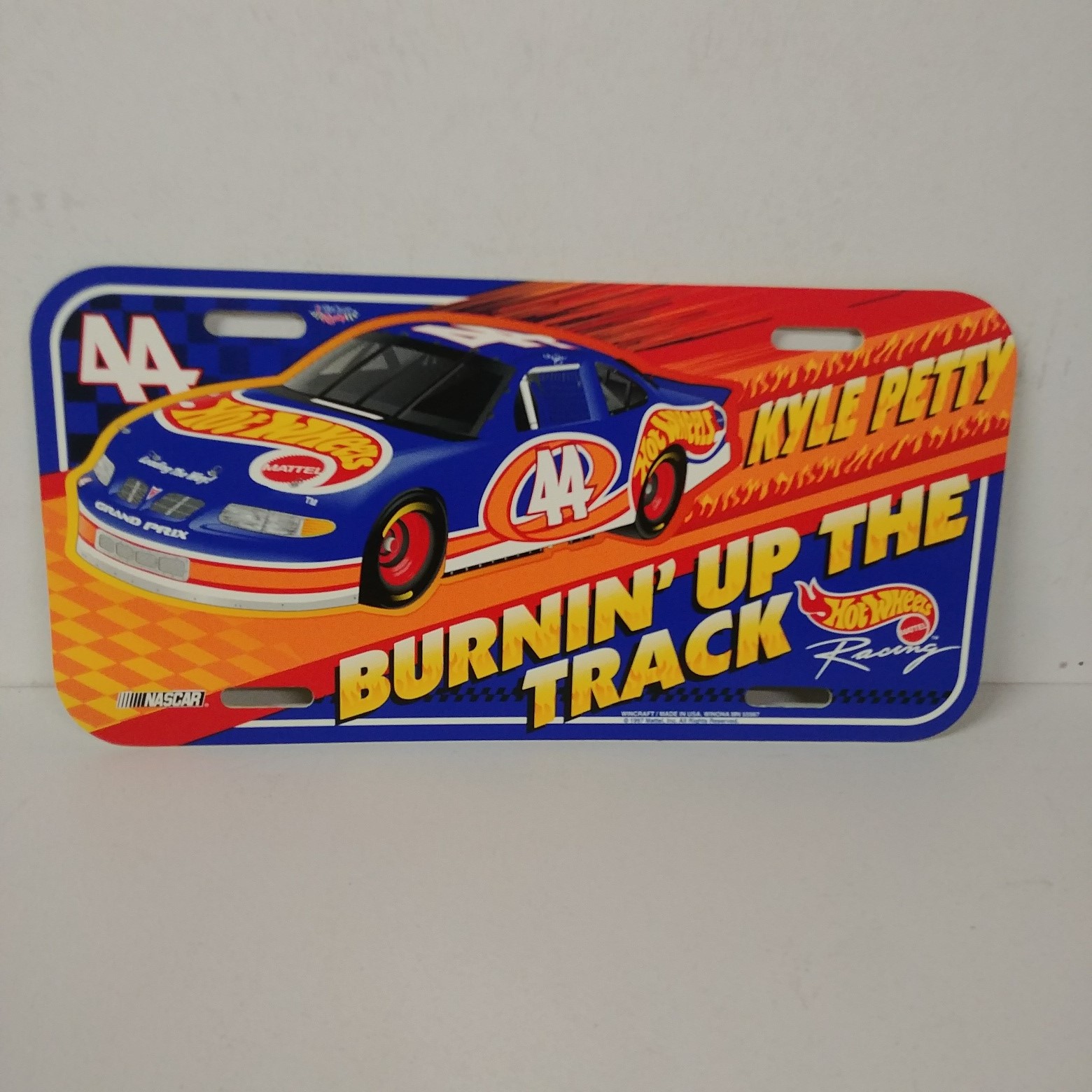 1997 Kyle Petty Hot Wheels plastic license plate