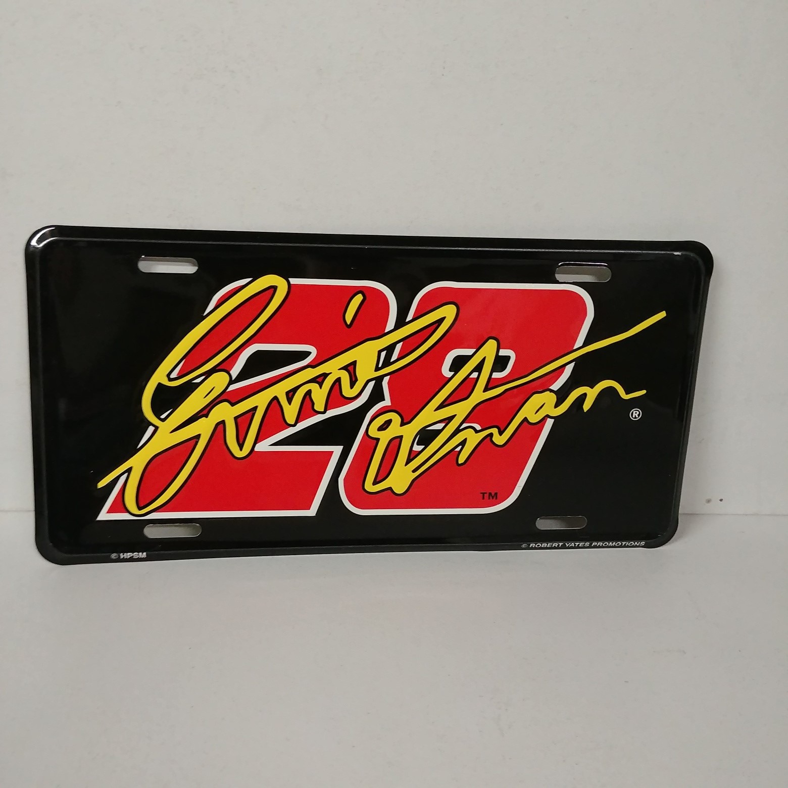 1997 Ernie Irvan "Signature" metal license plate