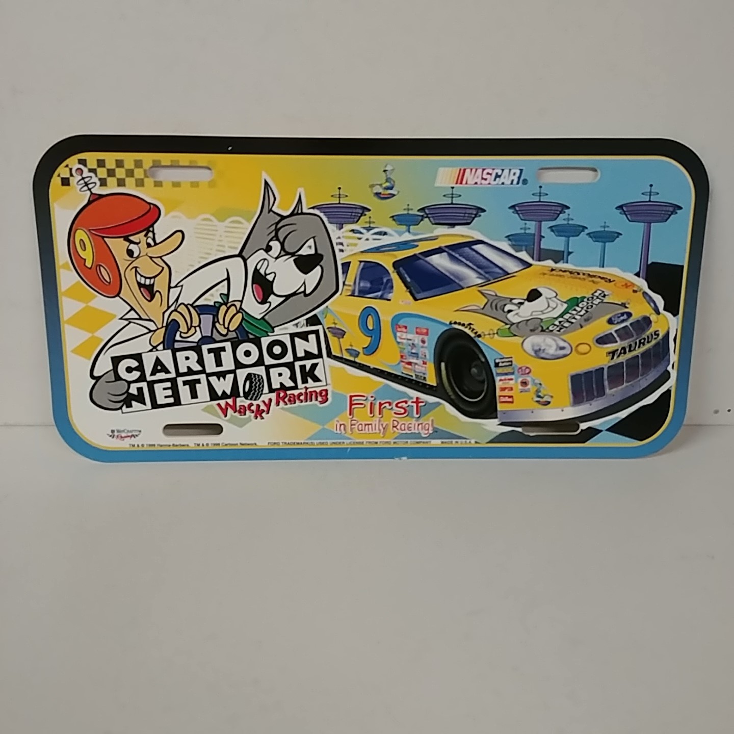 1999 Jerry Nadeau Cartoon Network plastic license plate