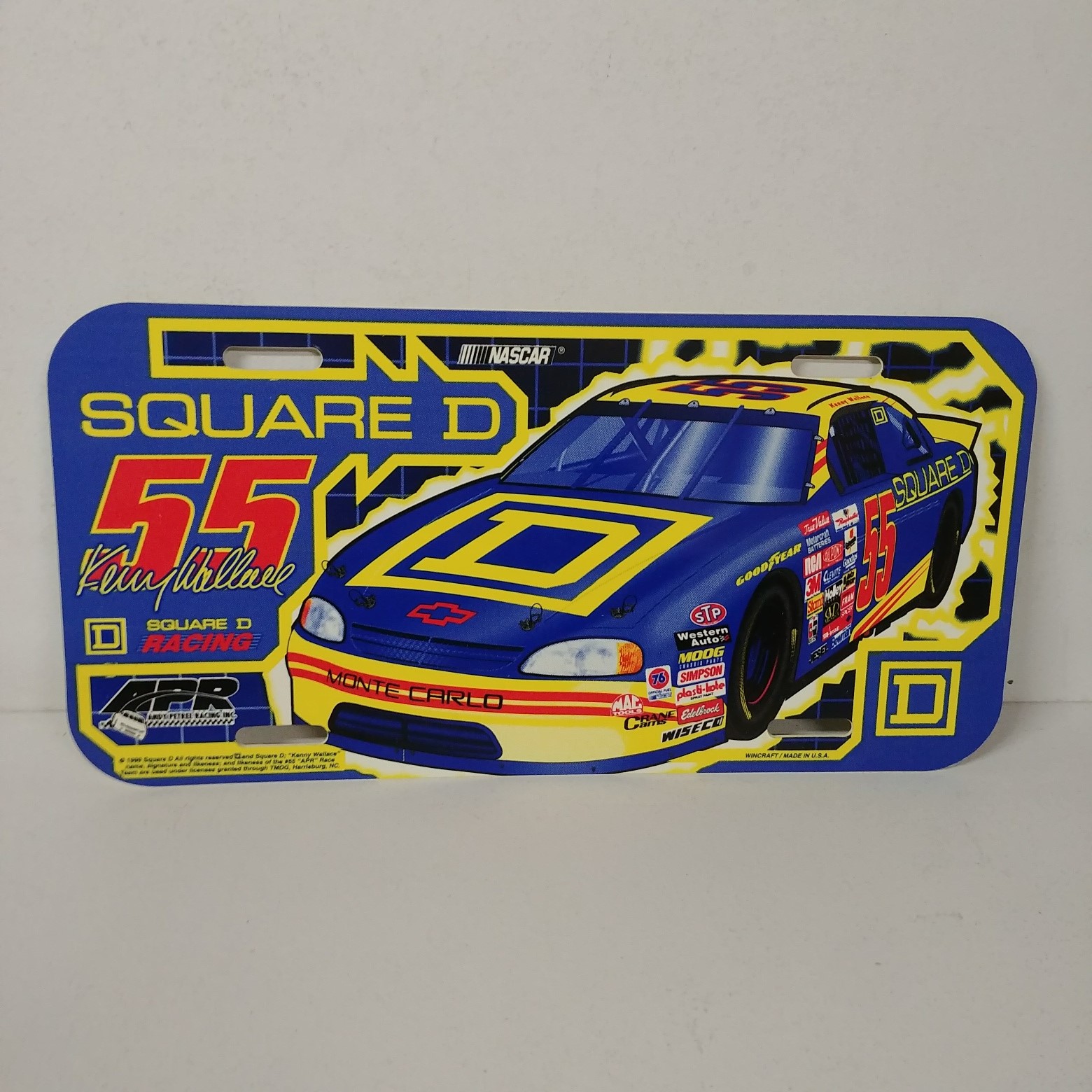 1999 Kenny Wallace Square D plastic license plate