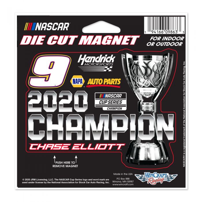 2020 Chase Elliott NAPA "NASCAR Cup  Champion" Die Cut Magnet