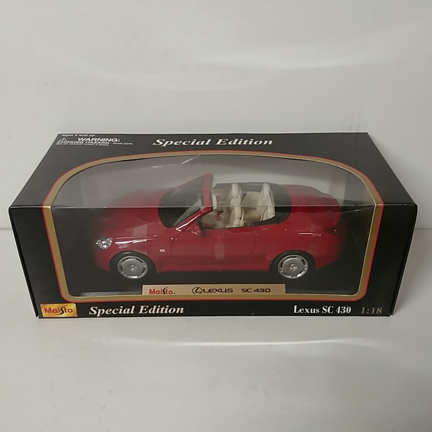 2002 Lexus 1/18th SC 430 Red Convertible