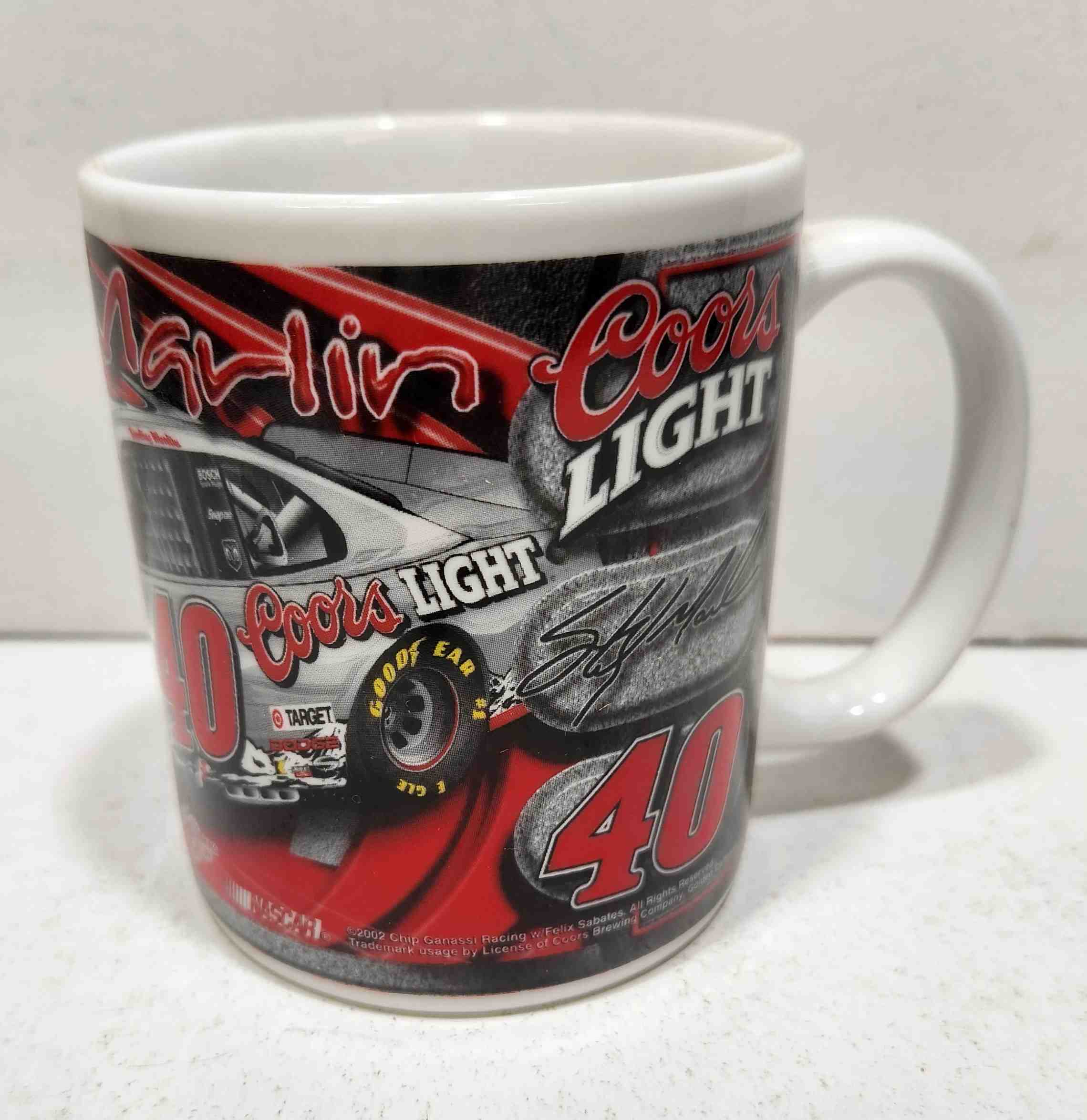 2002 Sterling Marlin Coors Light 11 oz. collectors mug