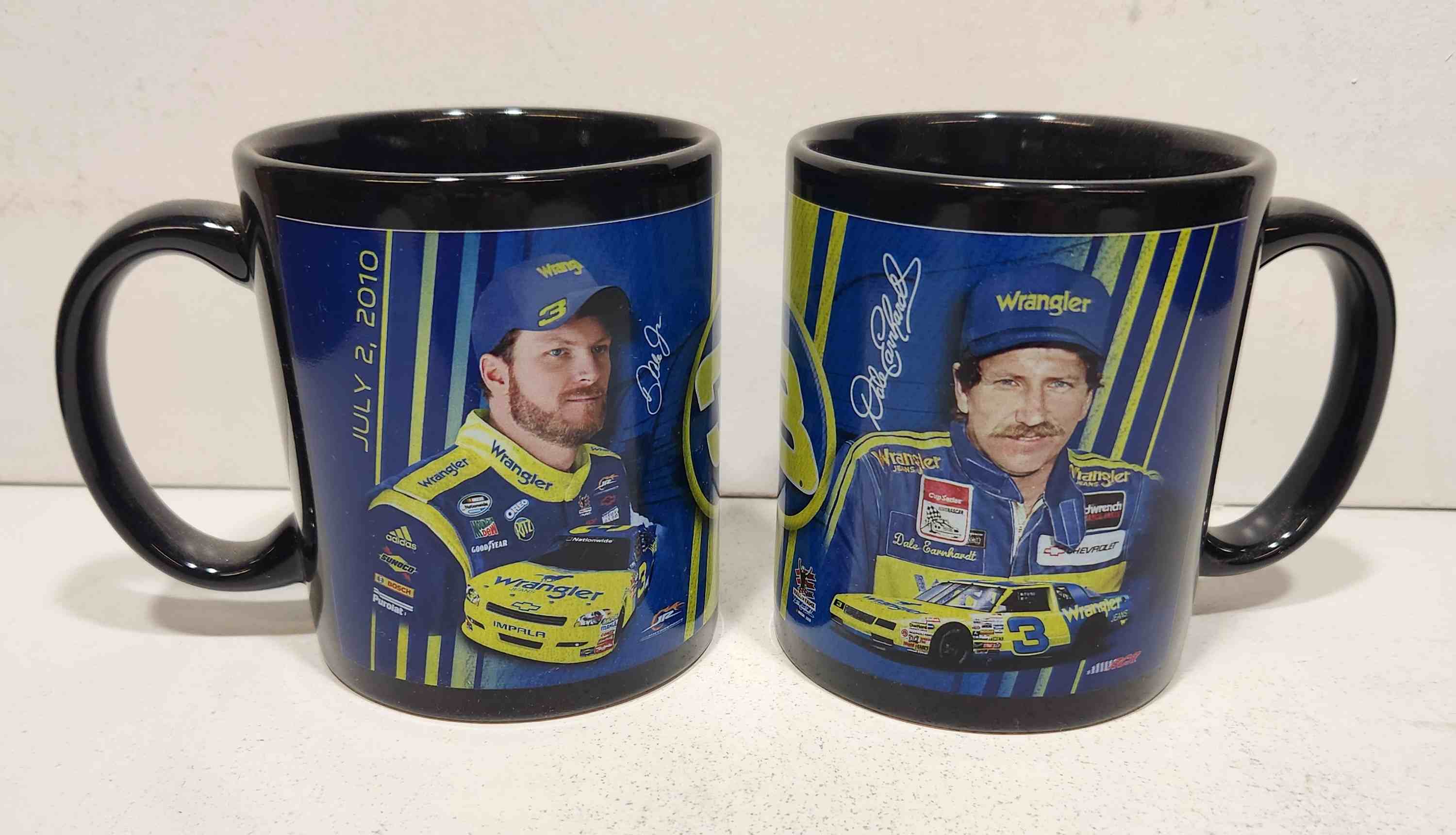 2010 Dale Earnhardt Jr/Sr Wrangler collectors mug