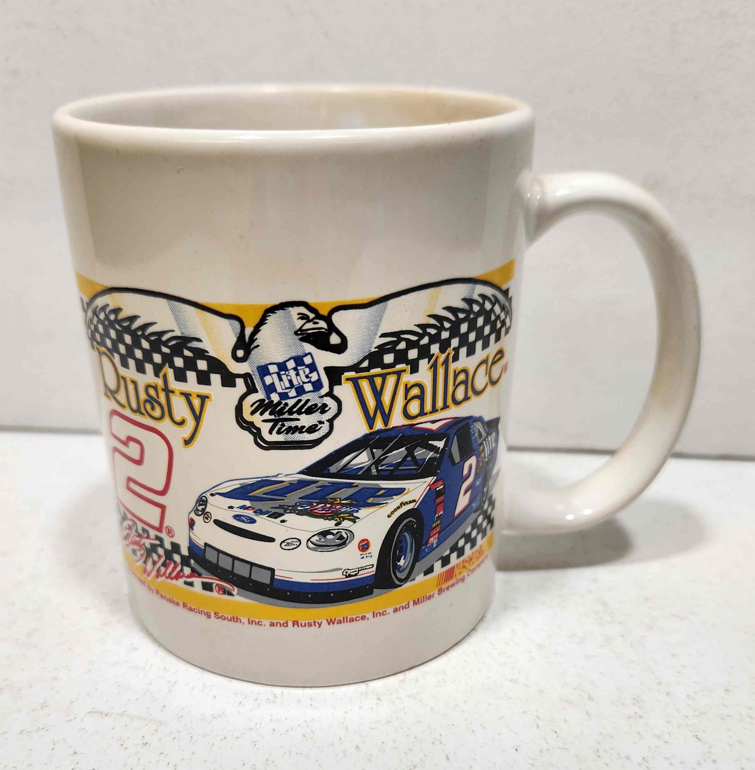 1998 Rusty Wallace Miller Lite Collectors Mug