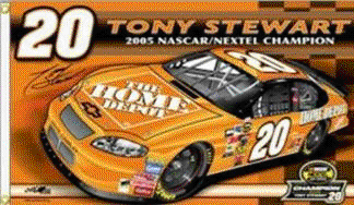 2005 Tony Stewart Home Depot "NEXTEL Champion" 3X5 flag