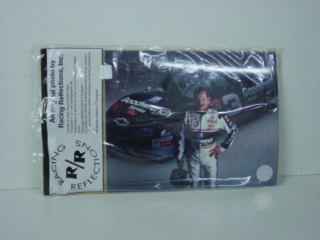 2001 Dale Earnhardt Goodwrench "Standing with Helmet and Car"  Racing Reflections Photo