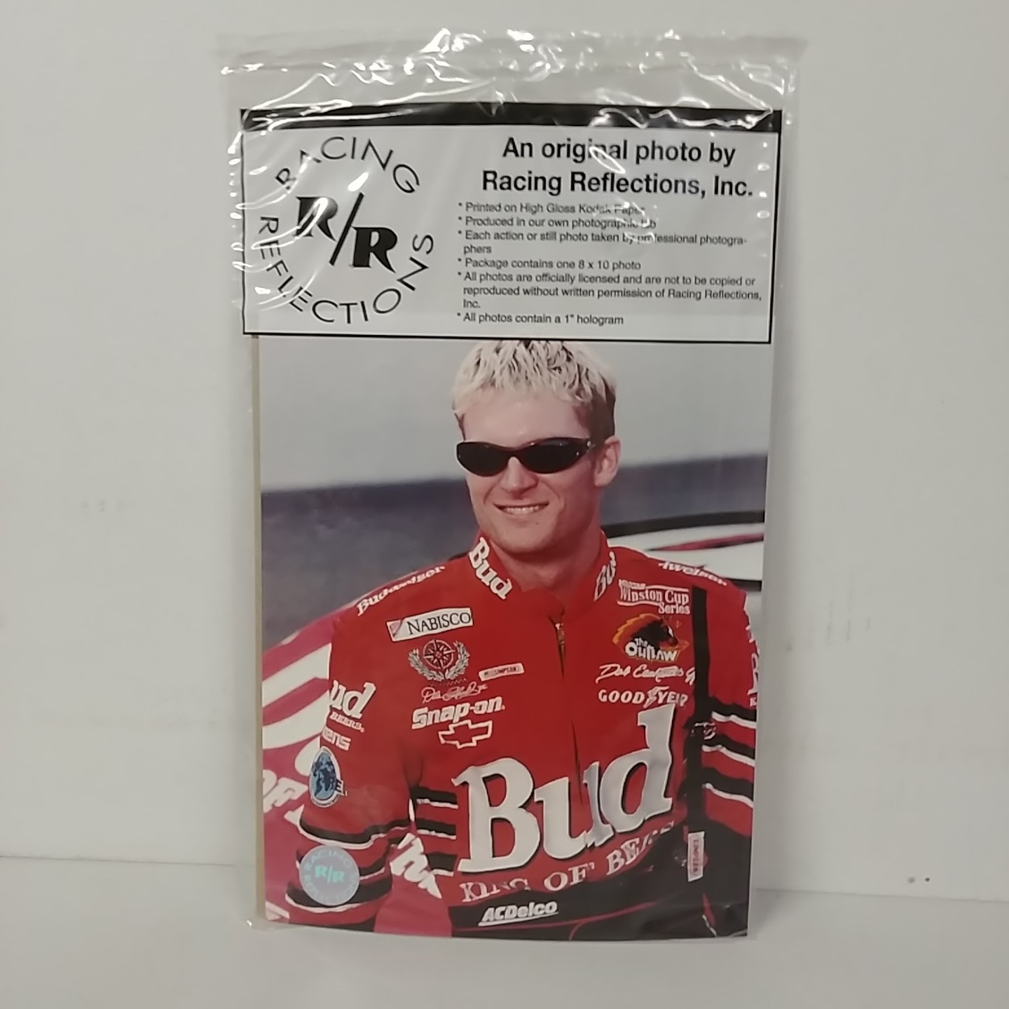 2002 Dale Earnhardt Jr Budweiser "Blonde Hair" Racing Reflections Photo