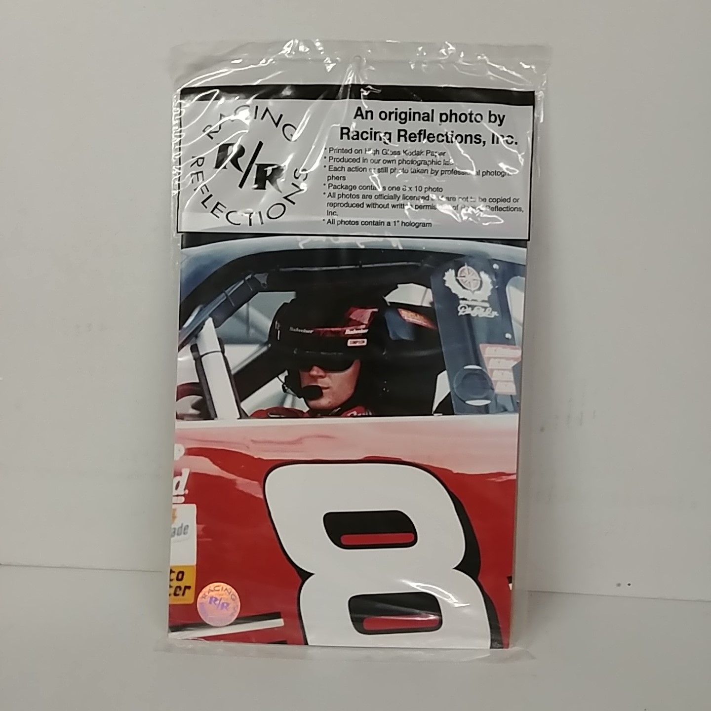 2002 Dale Earnhardt Jr Budweiser "In Car Open Face Helmet" Racing Reflections Photo