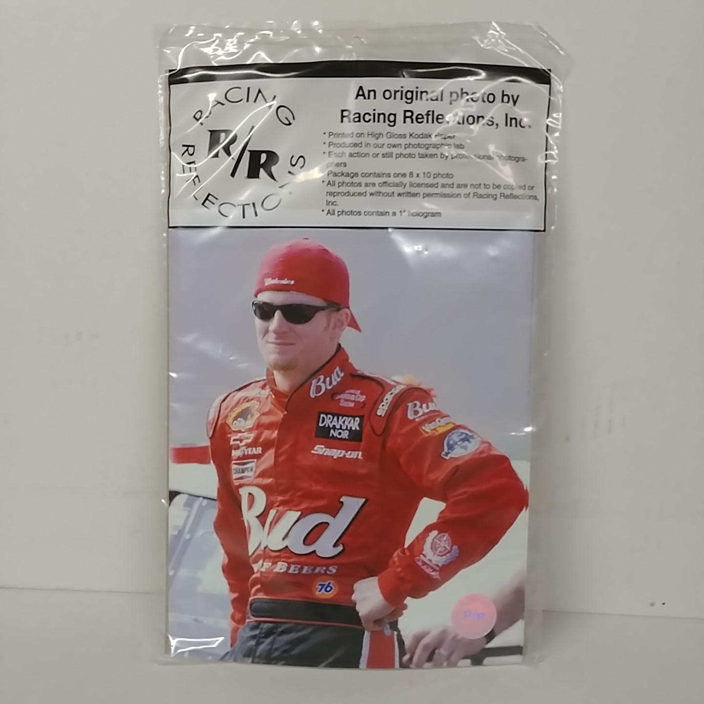 2003 Dale Earnhardt Jr Budweiser "Hat Backwards" Racing Reflections Photo