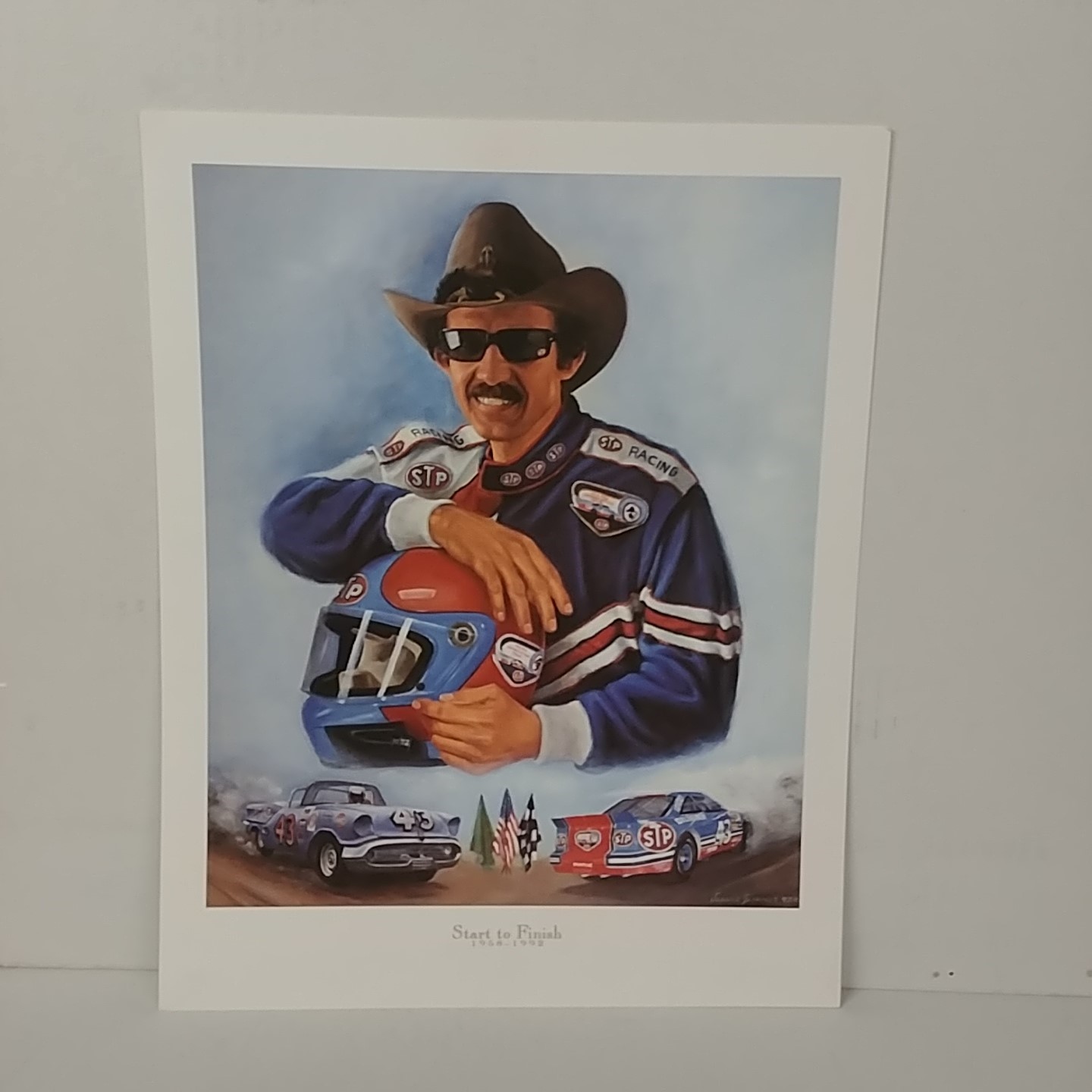 1992 Richard Petty STP "Start To Finish 1958-1992" Print  by Jeanne Barnes