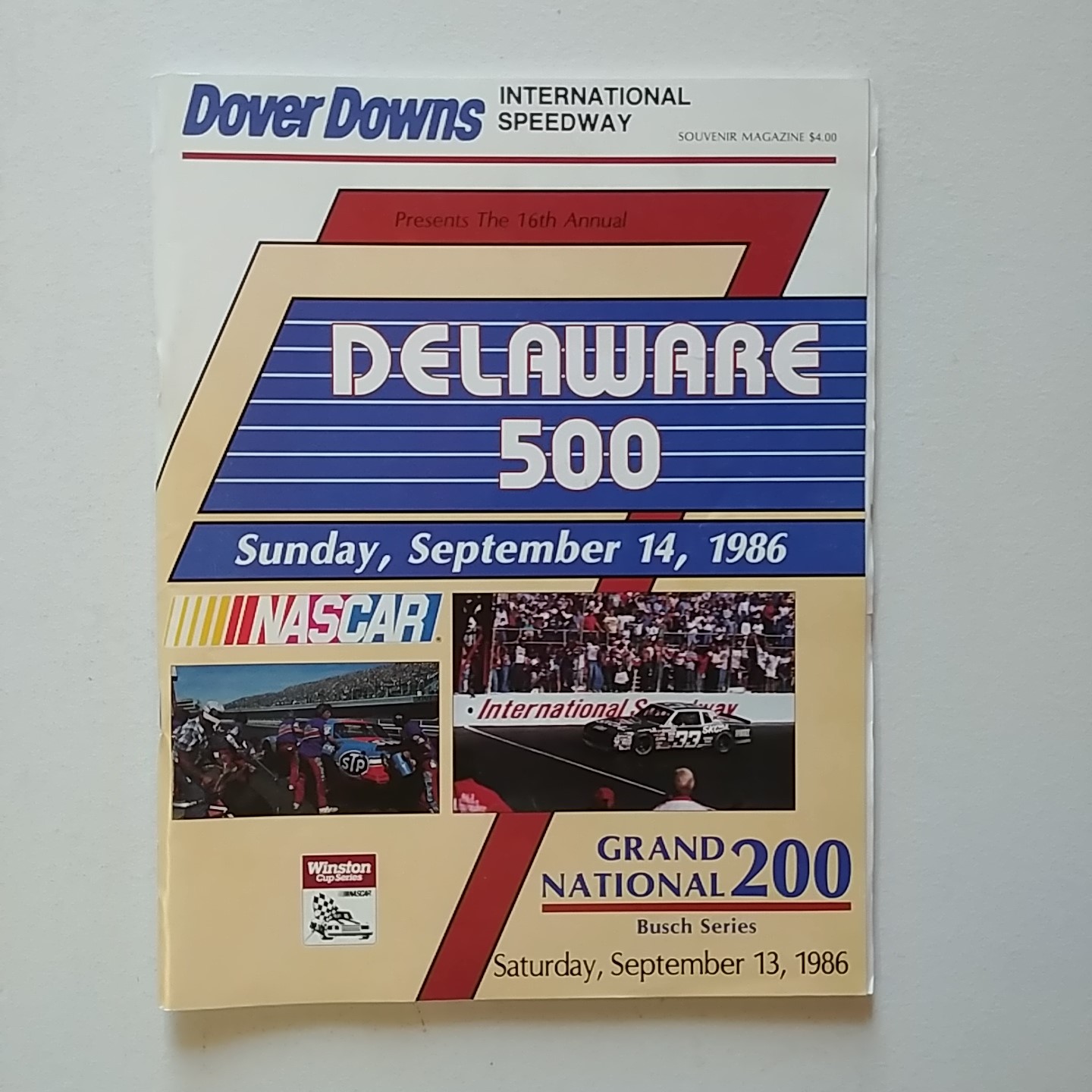 1986 Dover Delaware 500 September Program