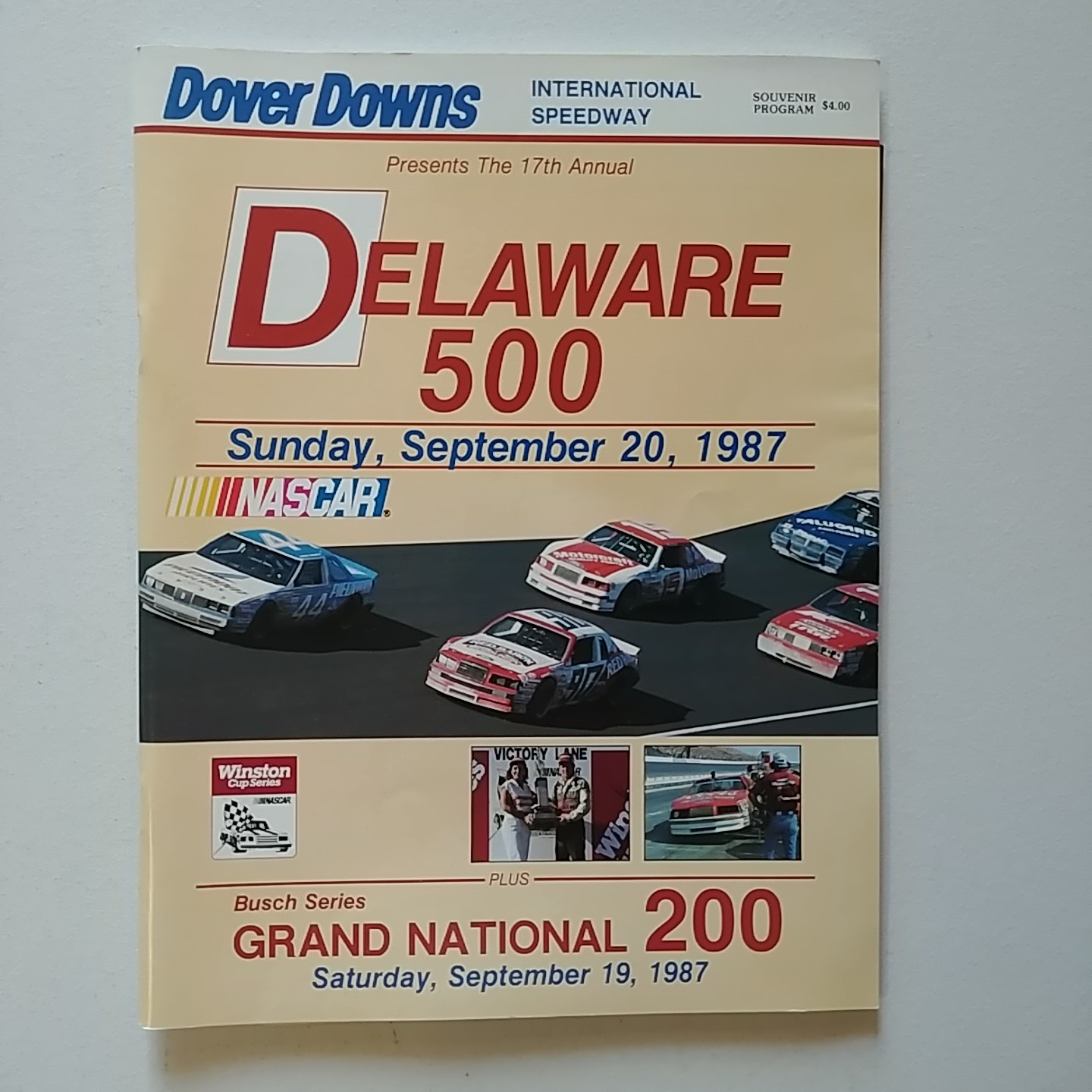 1987 Dover Delaware 500 September Program