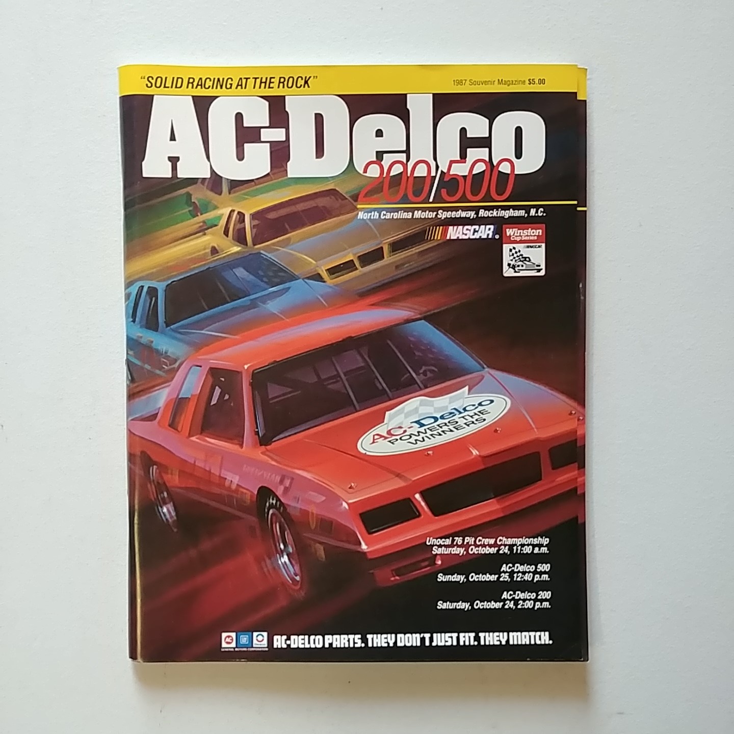 1987 Rockingham AC Delco 500 October Program