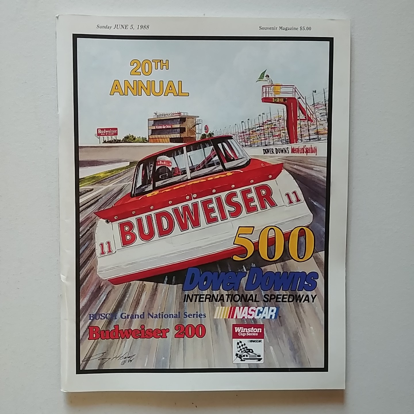 1988 Dover Budweiser 500 June Program