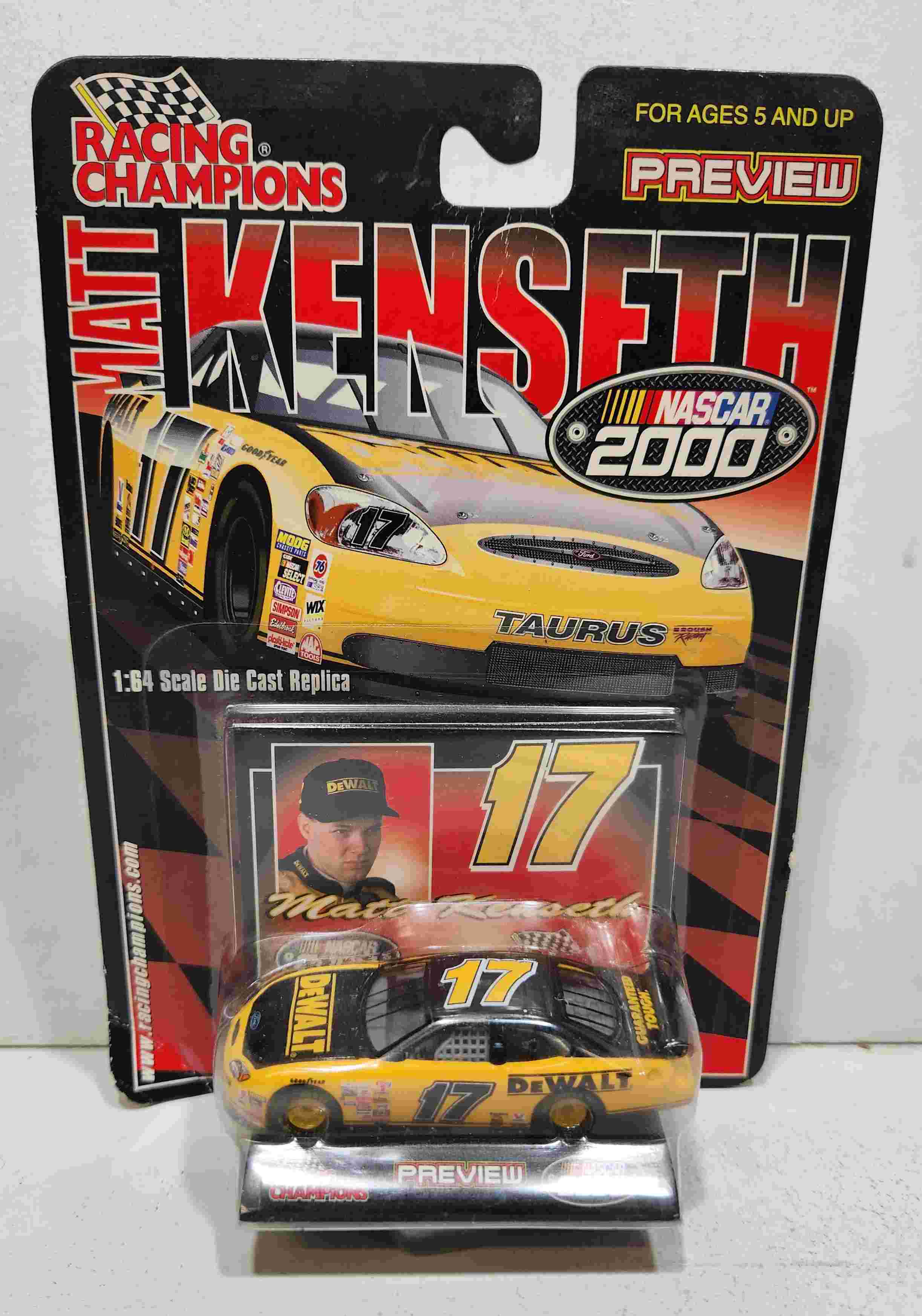 2000 Matt Kenseth 1/64th Dewalt Taurus
