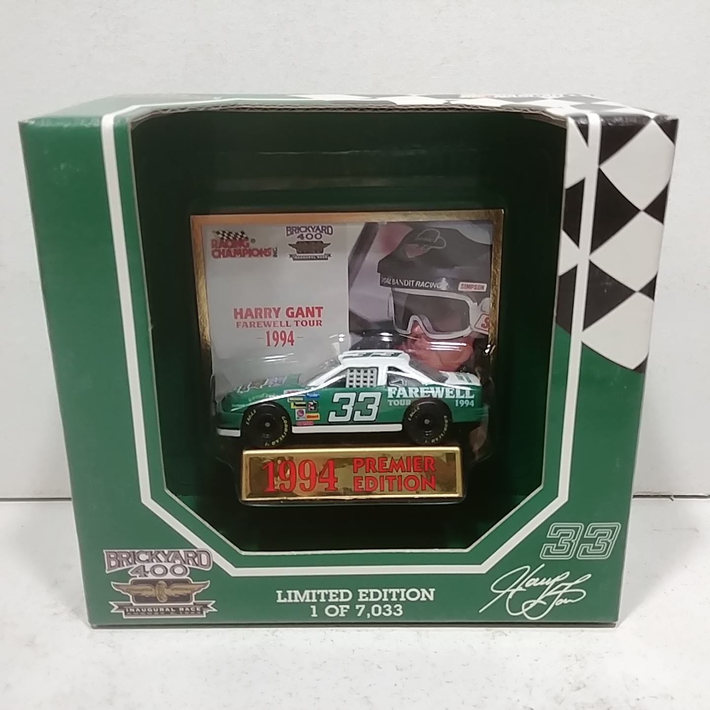 1994 Harry Gant 1/64th Racing Champions "Farewell Tour" Brickyard car