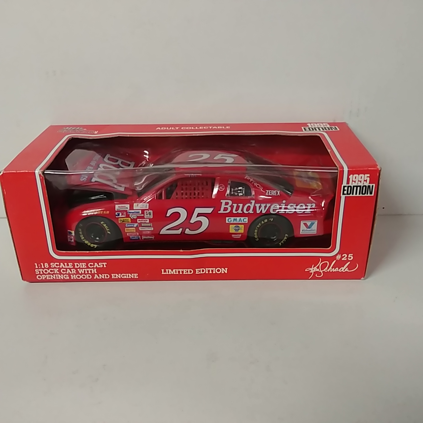 1995 Ken Schrader 1/18th Budweiser Monte Carlo