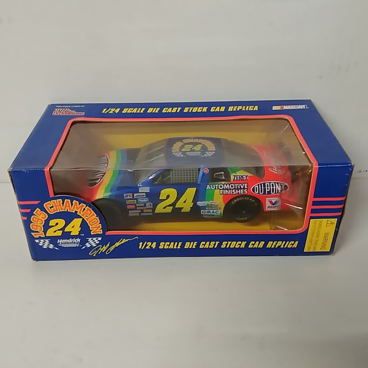 1995 Jeff Gordon 1/24th Dupont "Winston Cup Champion" clear window car