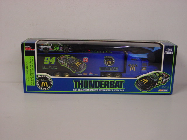 1995 Bill Elliott 1/64th McDonald's "Thunderbat" transporter w/car
