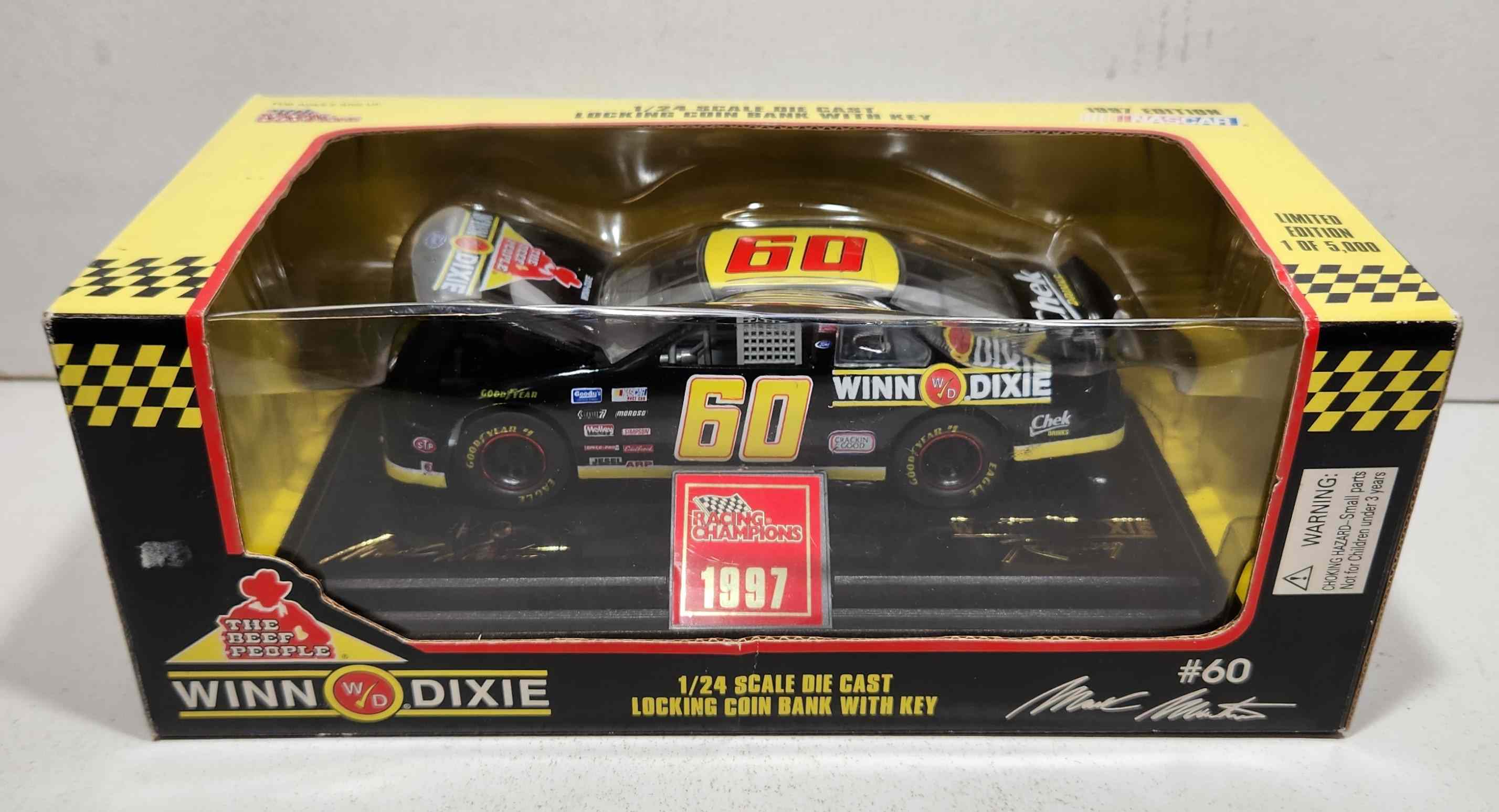1997 Mark Martin 1/24th Winn Dixie "Busch Series" bank car