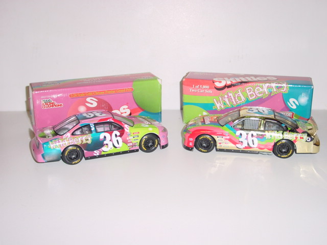 1998 Ernie Irvan 1/24th Skittles "Wildberry" 2 car set