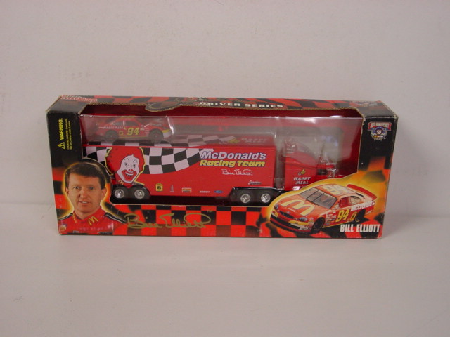 1998 Bill Elliott 1/64th McDonald"s Racing Team "Drivers Series" Transporter w/car