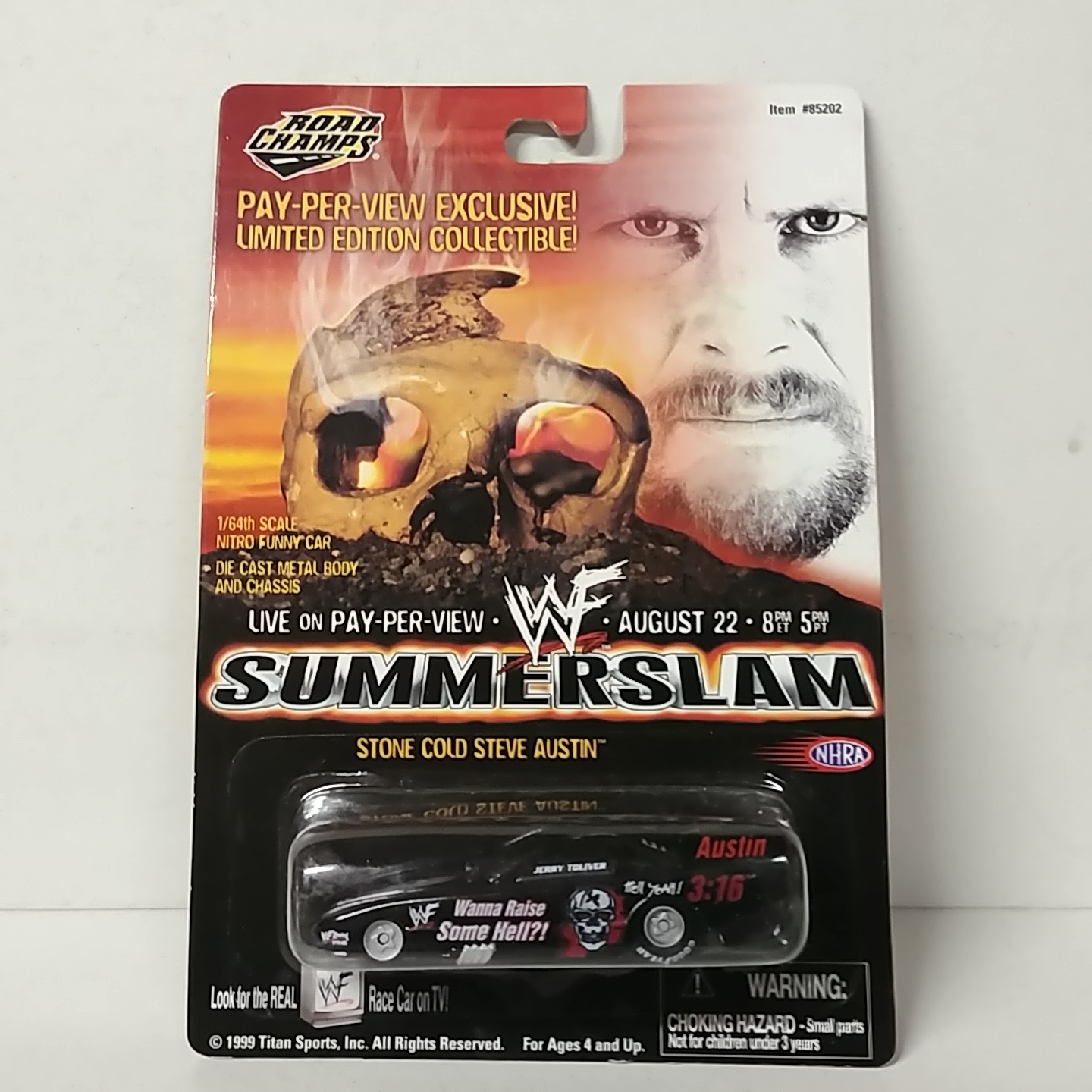 1999 Jerry Toliver 1/64th Stone Cold "Summer Slam" funny car