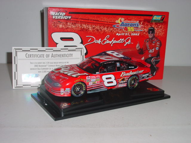 2002 Dale Earnhardt Jr 1/24th Budweiser "Talladega Aarons 499 Win" Raced Version Monte Carlo