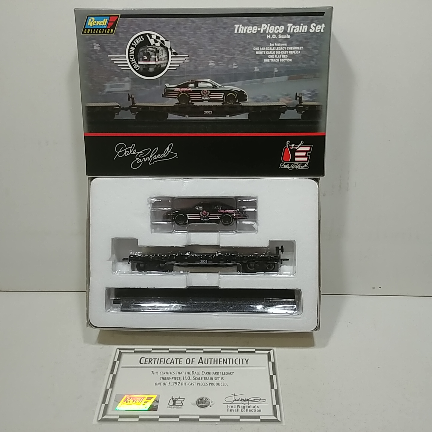 2002 Dale Earnhardt 1/64th Legacy flat car with Monte Carlo add on