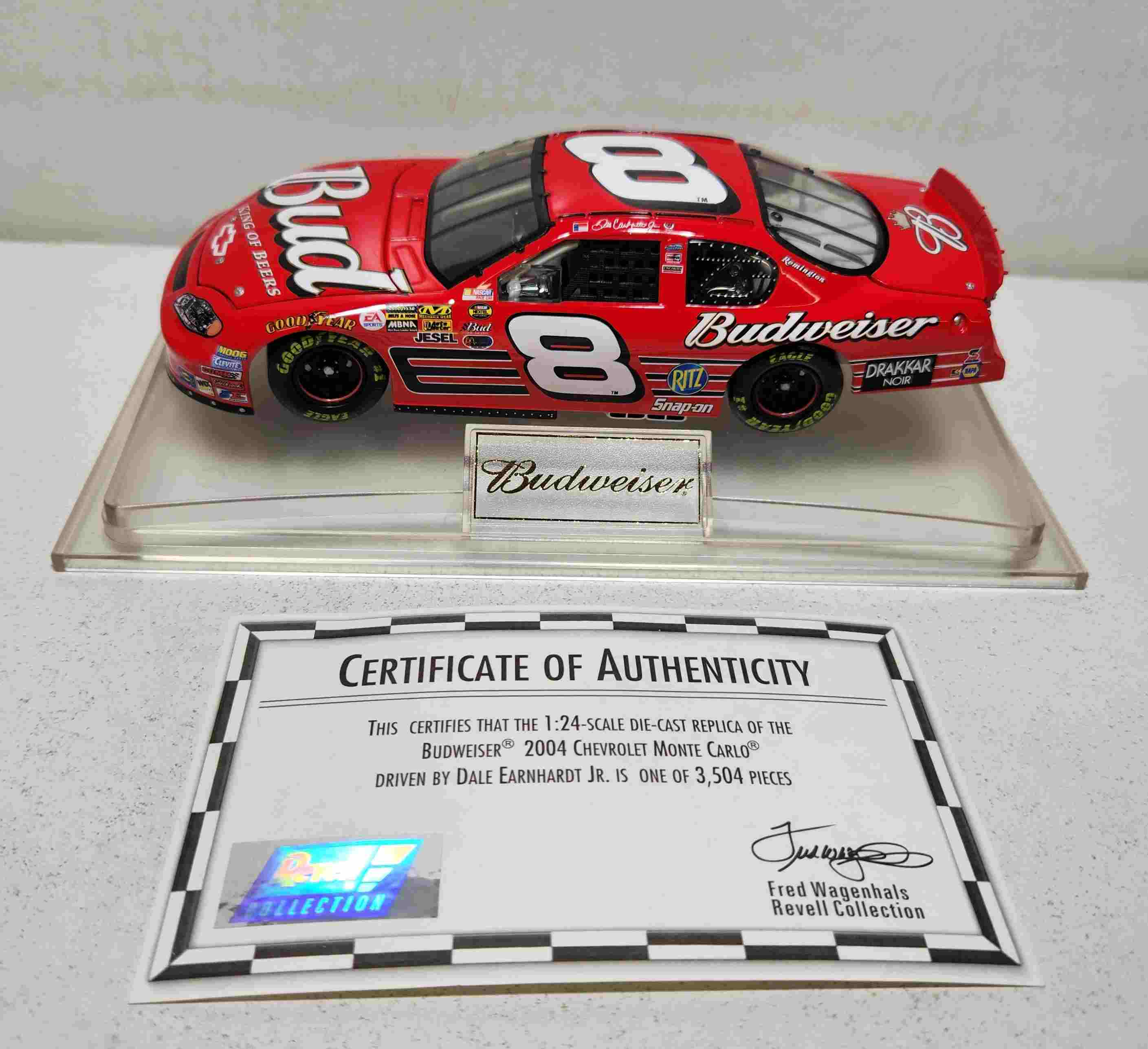 2004 Dale Earnhardt Jr 1/24th Budweiser Monte Carlo