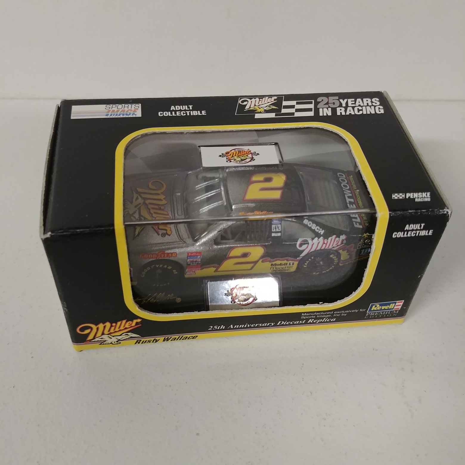 1996 Rusty Wallace 1/64th Miller "25th Anniversary" Thunderbird car